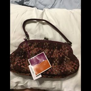 NWT Vera Bradley Kisslock Tweed Purse